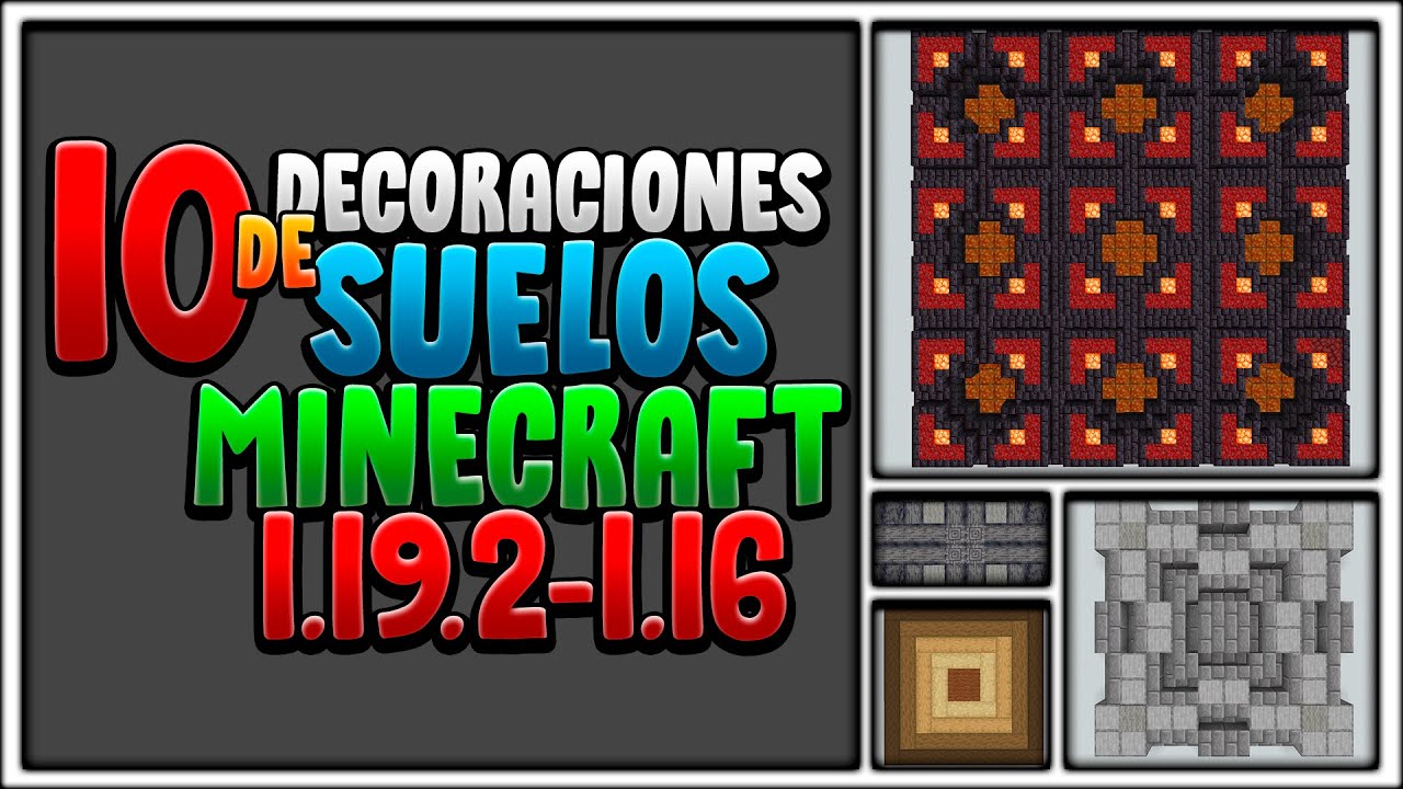 10 DECORACIONES de SUELO para tu SURVIVAL - Tutorial Minecraft 1.20.1 - 1.16.5