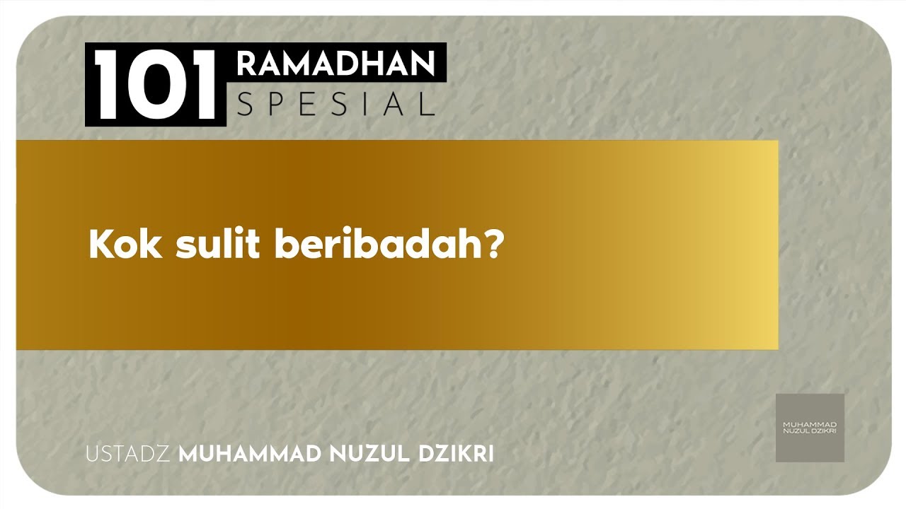 KOK SULIT BANGET BERIBADAH? (6 menitan!)
