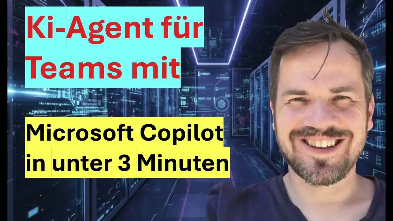KI Agent gebaut in Microsoft 365 Copilot in 2:44 mit eigenen Daten, nutzbar in MS-Teams.