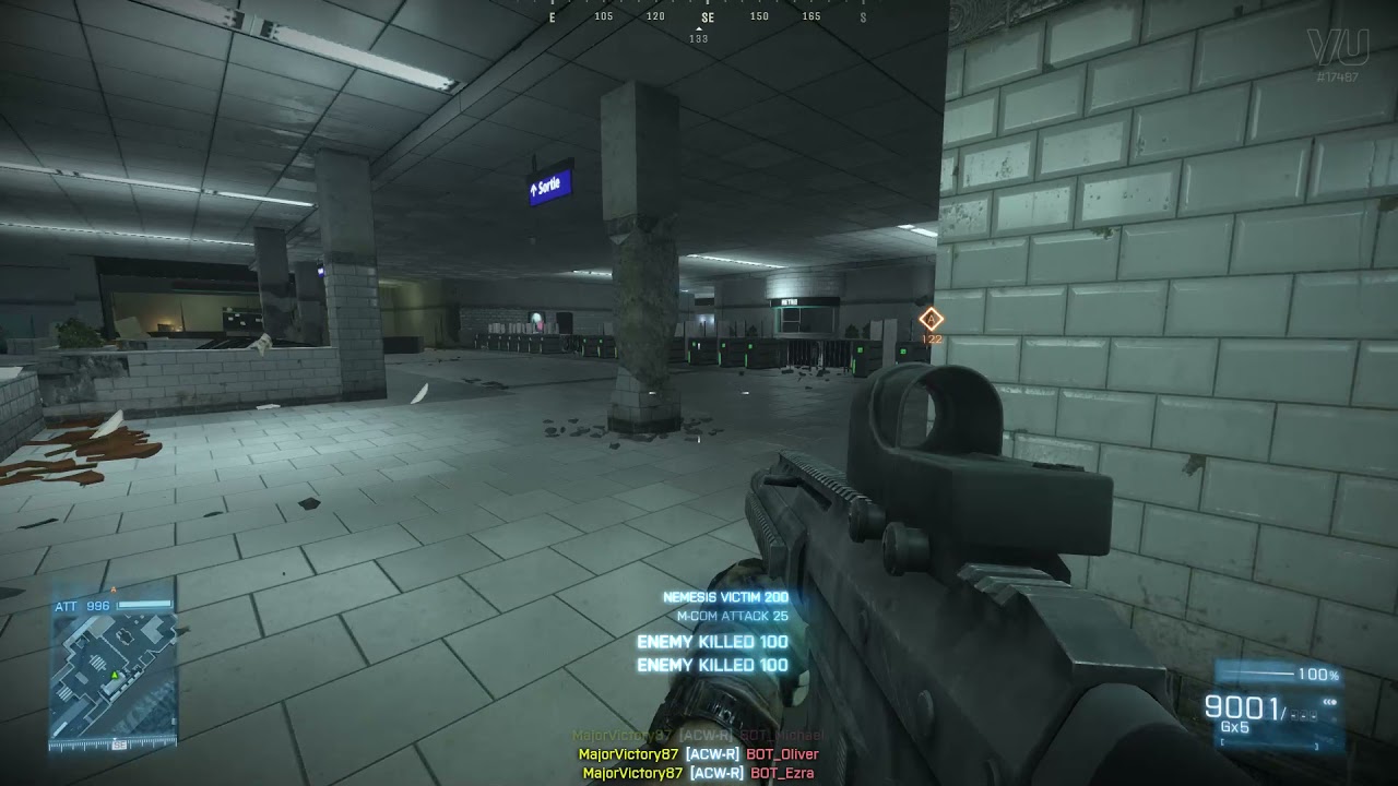 Battlefield 3: Venice Unleashed - 80 Bots on Rush Defense