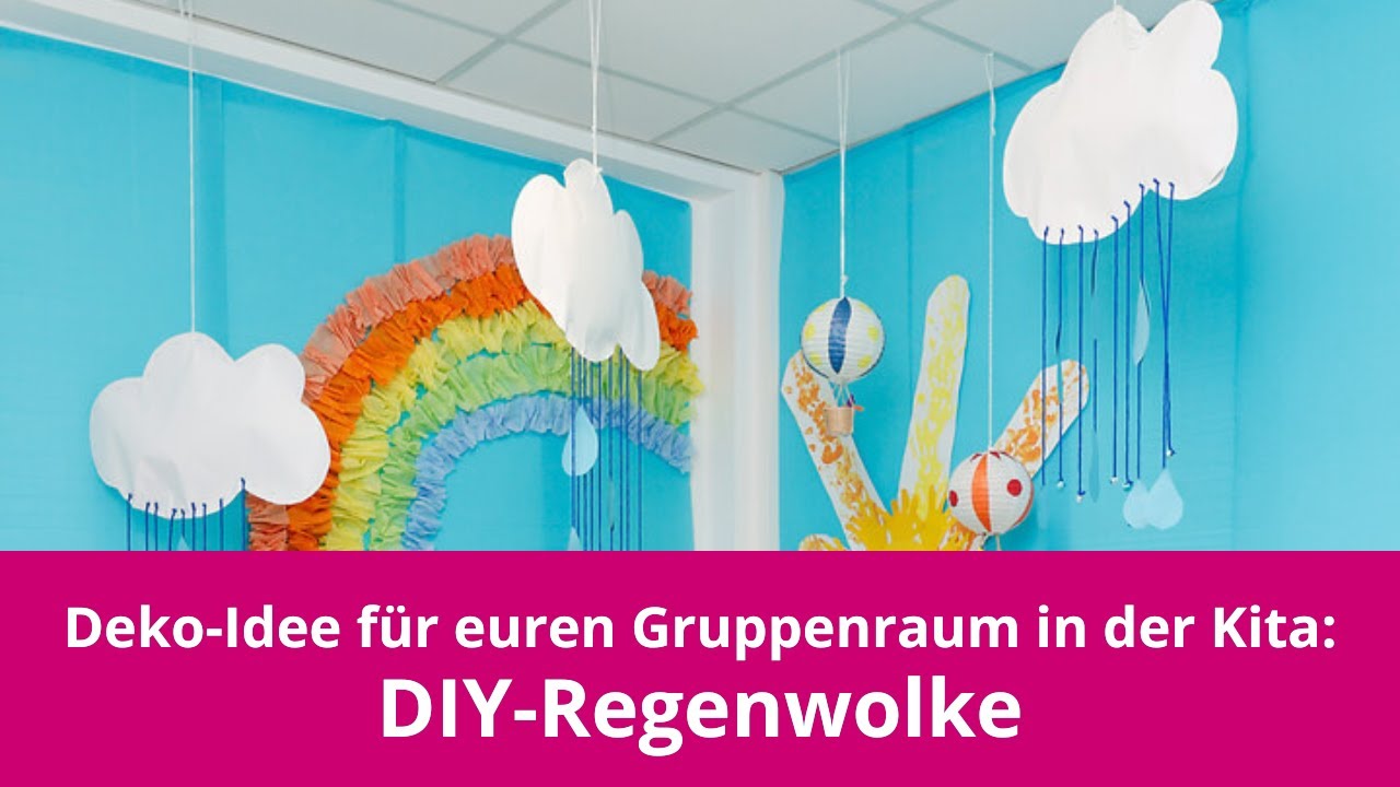 DIY-Regenwolke aus Papier | Elviras Bastelmaterial | Basteln mit Kindern