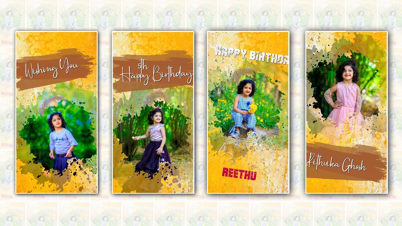 Beautiful Kids Birthday Wishes video editing | Happy Birthday editing