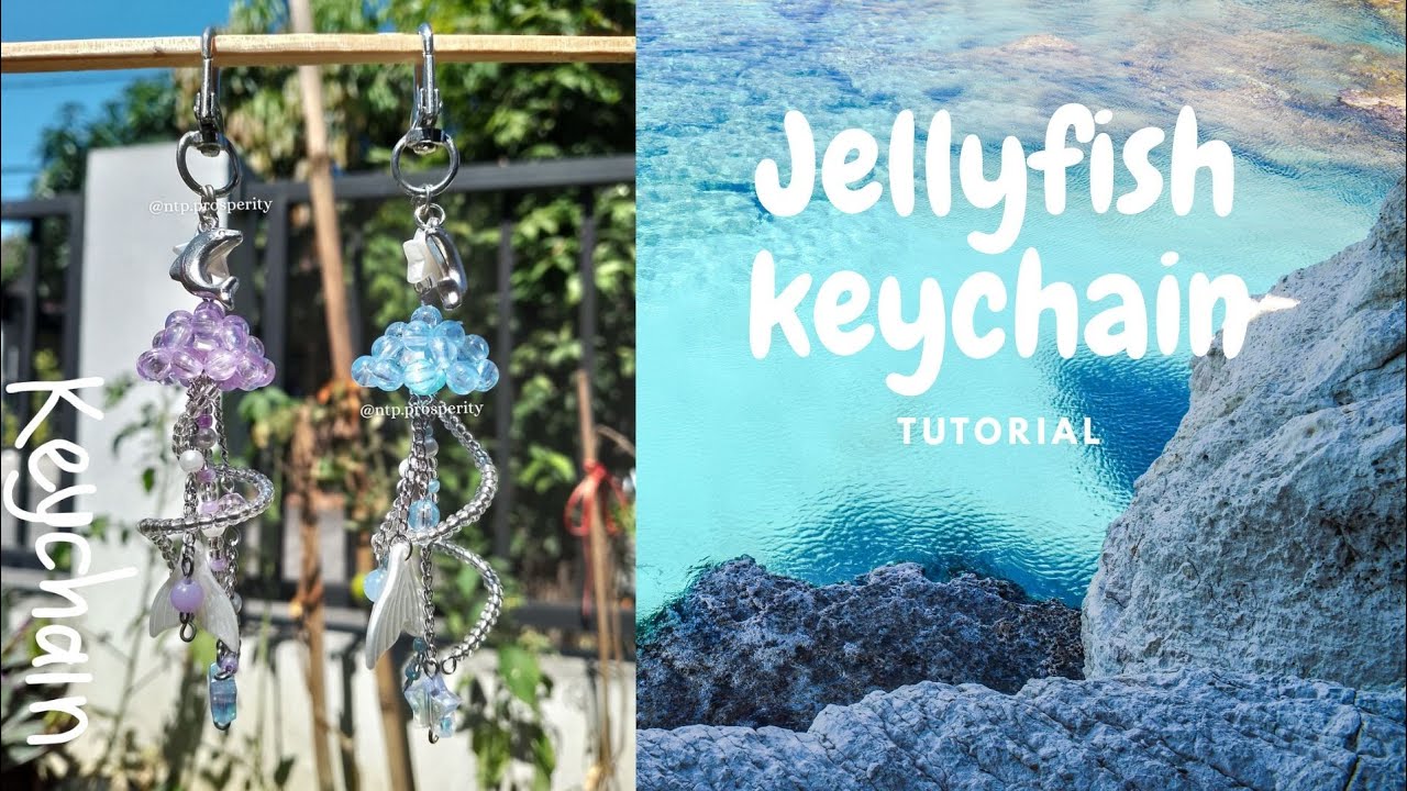 Cara Membuat Gantungan Kunci Ubur-Ubur Aesthetic | Jellyfish Keychain Tutorial