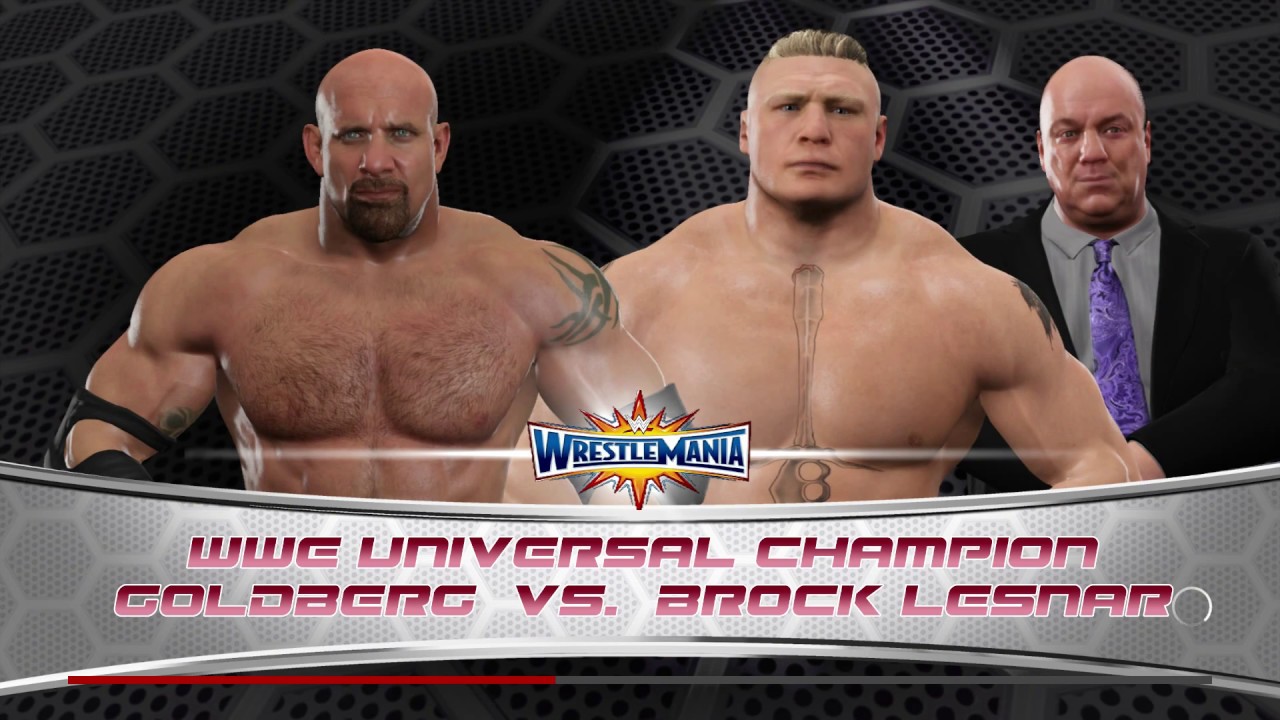 WWE 2K17 - Universal Championship - Goldberg vs Brock Lesnar - CPU vs CPU - Simulation Nation