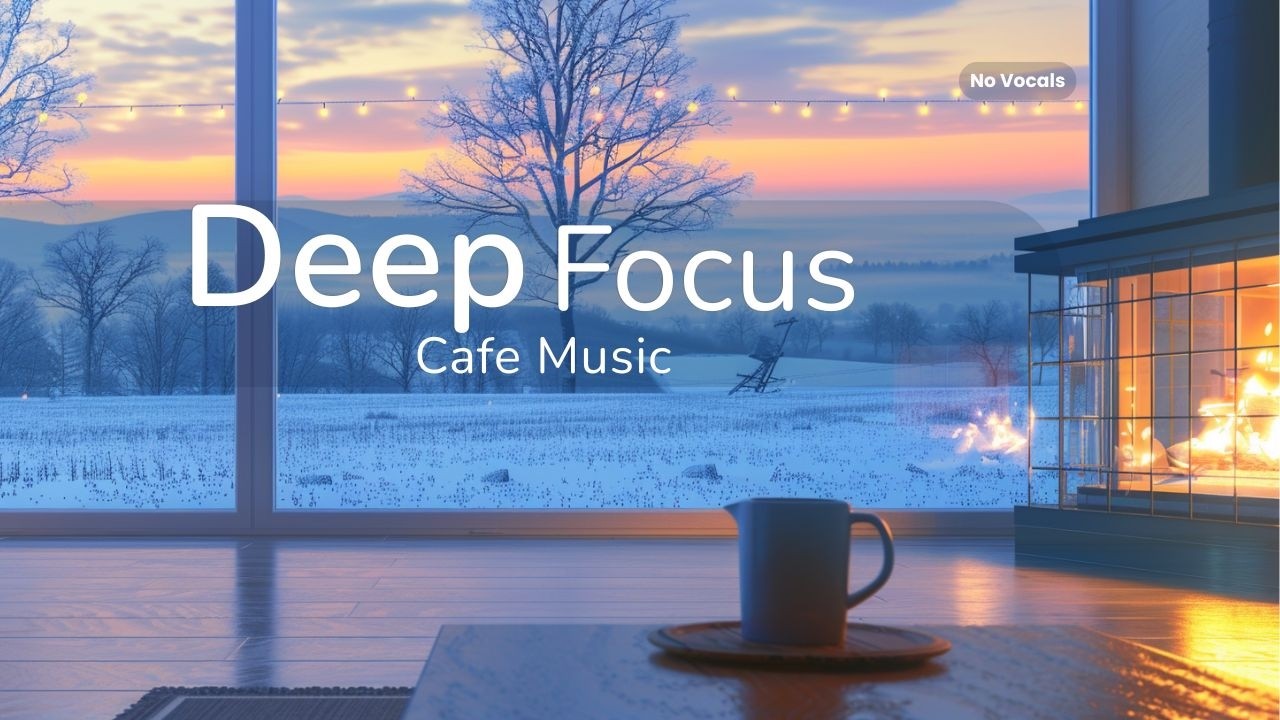 Deep Focus Cafe Music | Minimal Distraction-Free Study | 2 Hours No Vocals