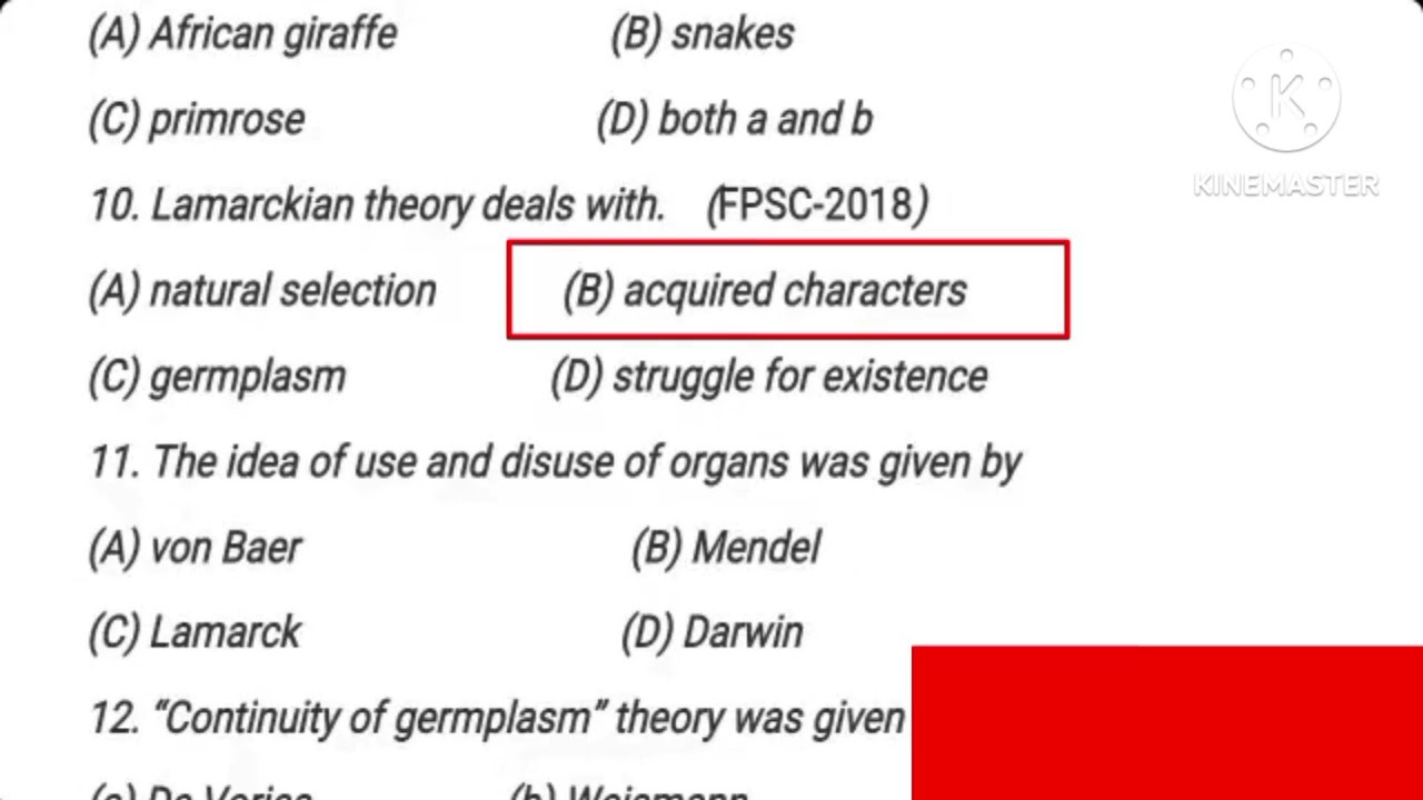Evolution mcqs| Theory of Lamarckism| ppsc,neet,Fppsc,Kppsc,Spsc,Upsc,Nmdcat,Eta
