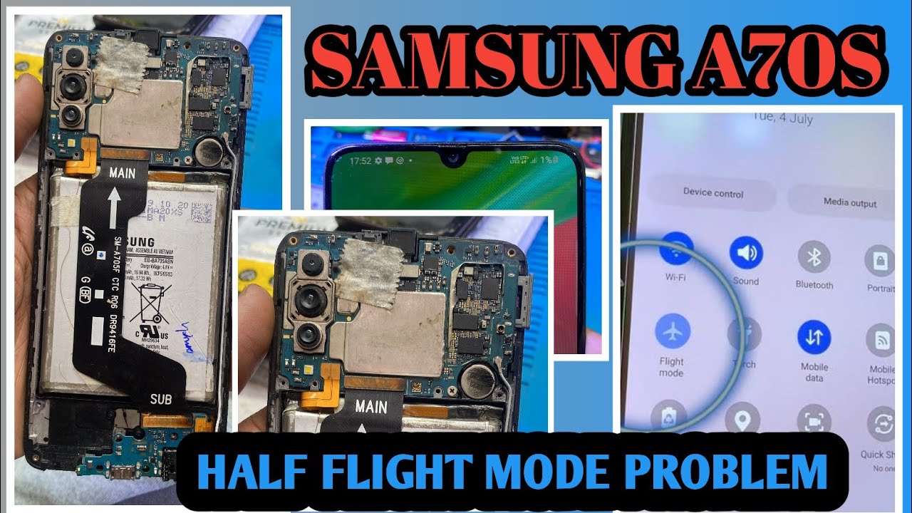 SAMSUNG A70S HALF FLIGHT MODE PROBLEM ( No Service problem ) SOLUTION