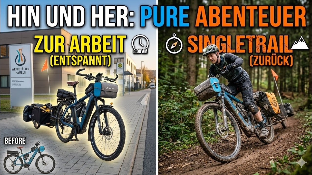 Mit dem E-Bike und Anhänger zur Arbeit. #fahrradblog #radreise #burley