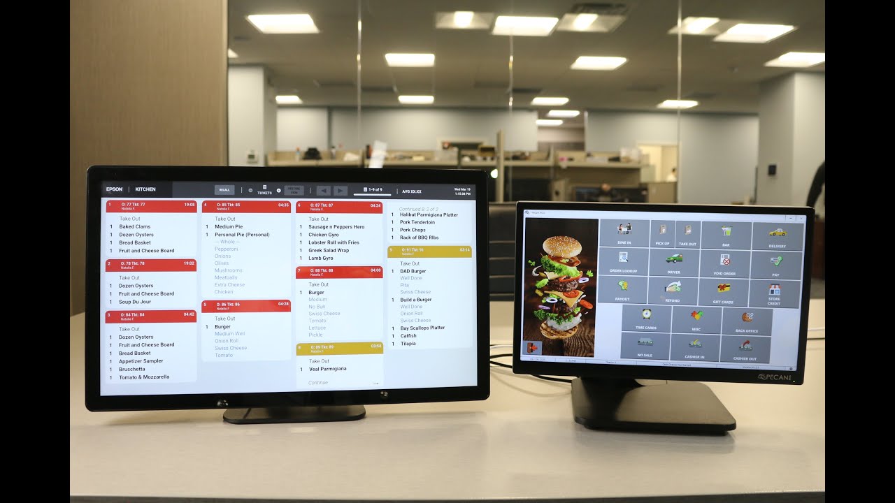 Pecan POS + Epson True Order™ Kitchen Display