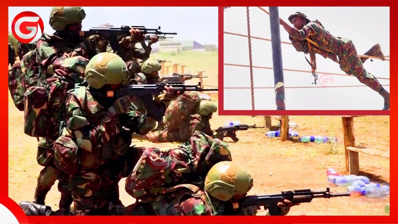 HATARI! CHEKI MWANAJESHI HUYU AKINING'INIA na BUNDUKI JUU - RISASI ZAFYATULIWA KAMA VITANI....
