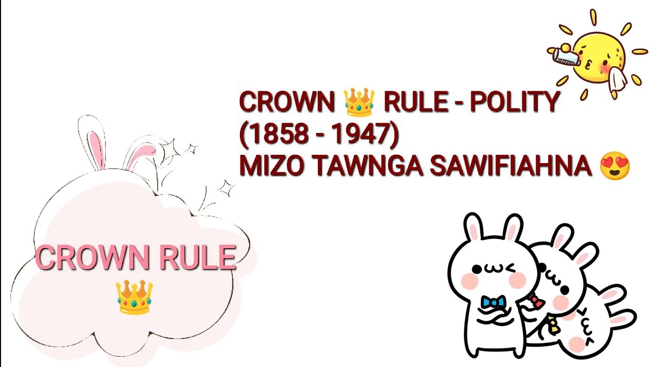 THE CROWN RULE (1858 - 1947) 👑 MIZO TAWNGA SAWIFIAHNA 😍|| ADMISSION AVAILABLE || DESCRIPTION AH AW👇