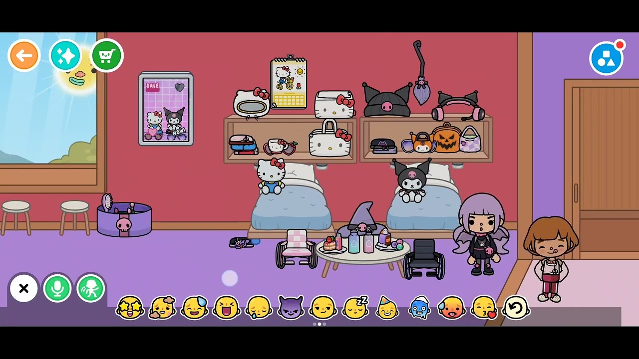 Meladi & kurommi &  Hello kitty and friends 🖤 🩷 ❤️