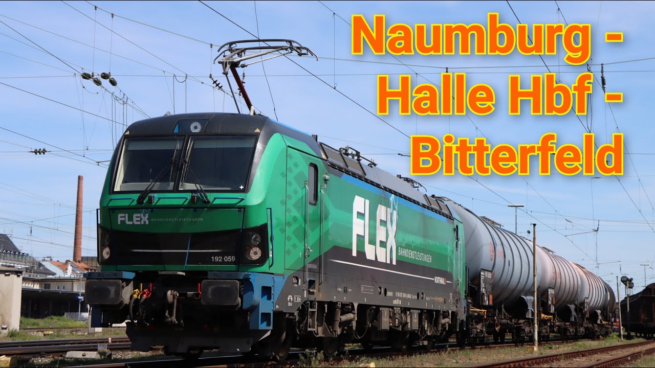 Führerstandsmitfahrt mit der Baureihe 192, Naumburg (Saale) Hbf - Halle (Saale) Hbf - Bitterfeld