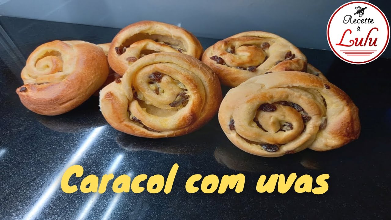 receita para caracóis com passas - pão de passas