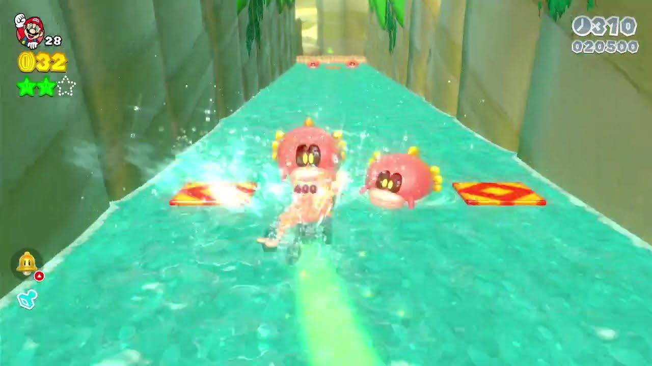 Wasserspa&szlig; mit Plessie alle Sterne/Super Mario 3D World Welt 1-4/Plessie&acute;s Plunging Falls