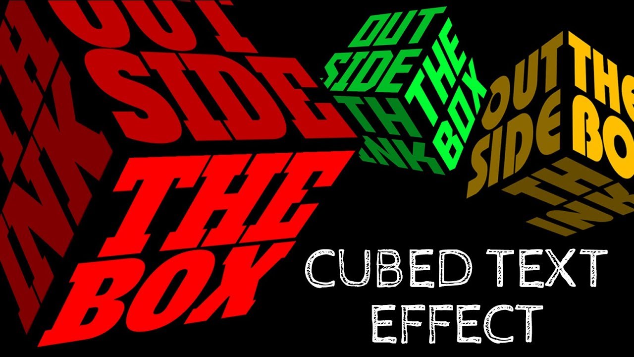 Photoshop: How to Create a 3-D, Cubed Text Effect