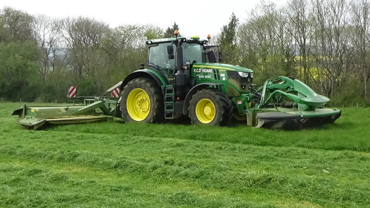 Silage 2022 - Mowing Grass with TWO John Deere's and Triples & Double Mowers