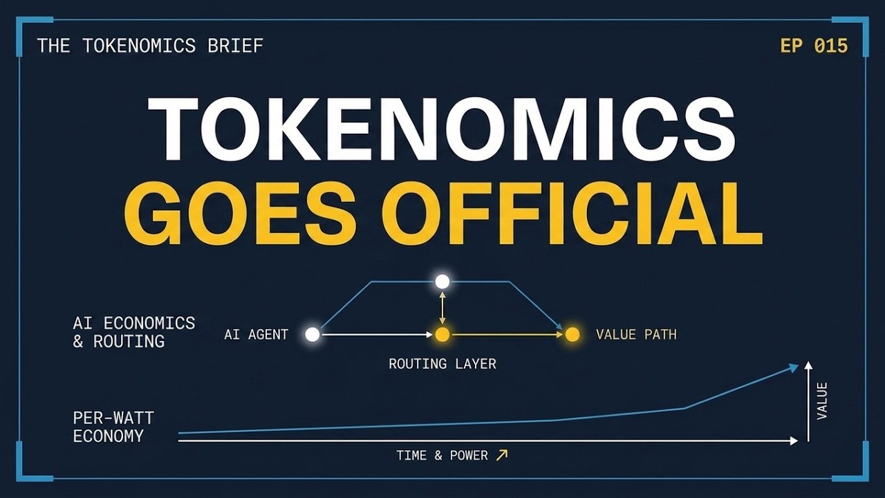 Tokenomics Goes Official: Defining AI Economics, Value, Routing Layers & the Per-Watt Economy