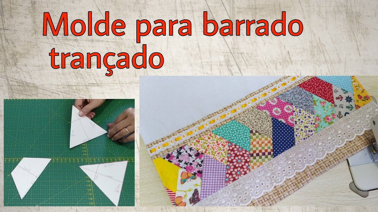 Aprenda a Fazer o Molde do Barrado Trançado no Pano de Prato/ Fácil #costuracriativa