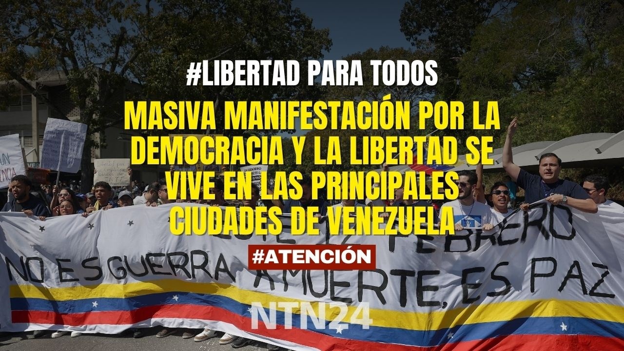Masiva manifestación por la democracia y libertad se vive en las principales ciudades de Venezuela