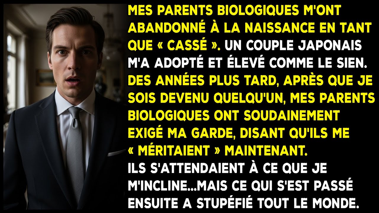 Mes parents qui m'ont abandonné à ma naissance sont revenus — ma réponse a choqué tous.