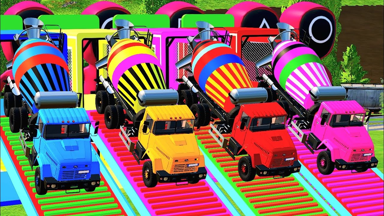 Transport of Colos! - ALL TRUCK COLOR, blue, yellow, red and pink.