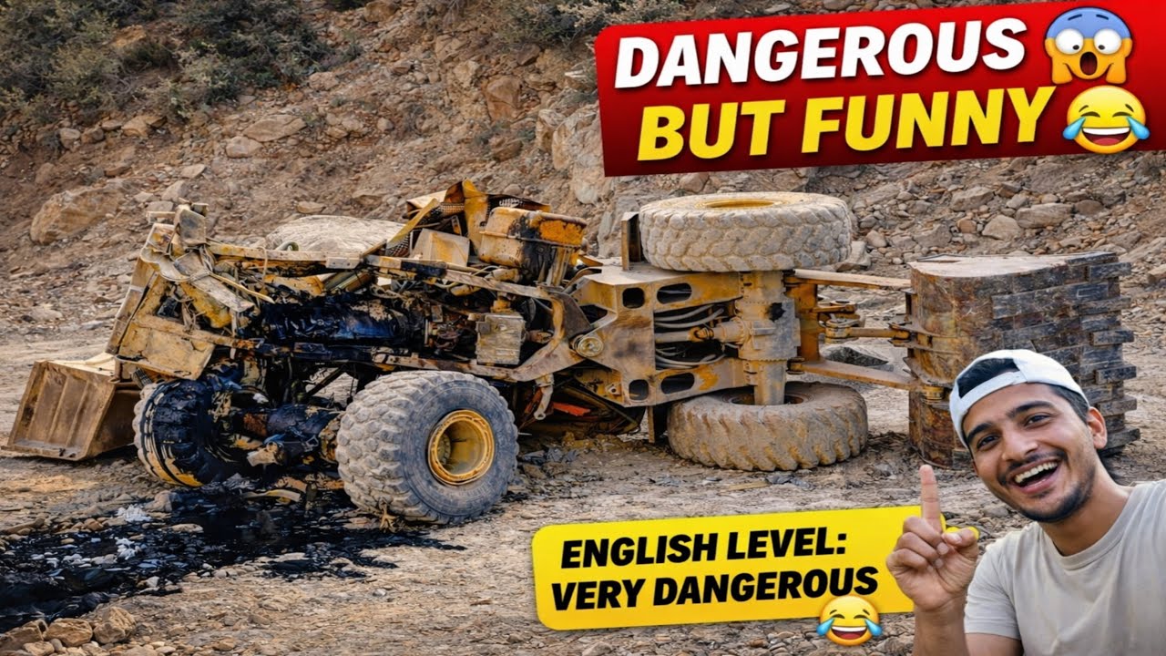 Caterpillar F966 Fell 120 Feet From Mountain | Mining Accident Completely Destroyed