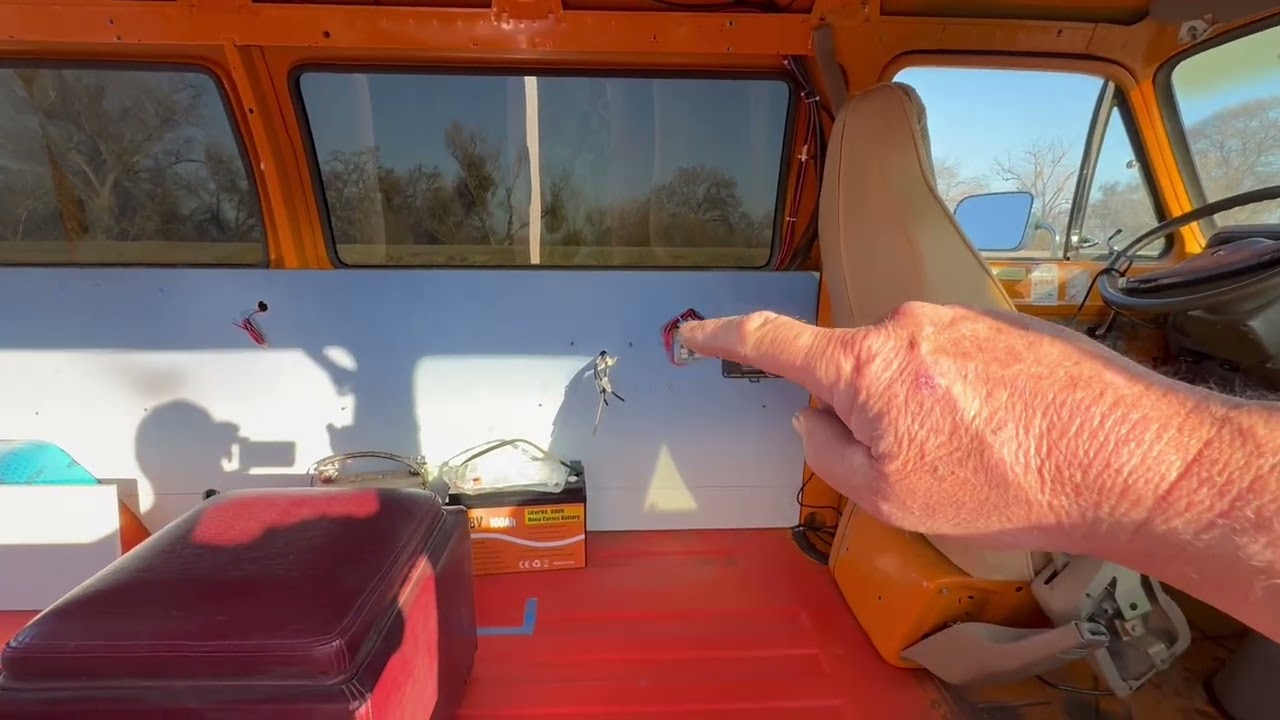 91 Dodge camper van continuing the interior cabinets and electrical ￼