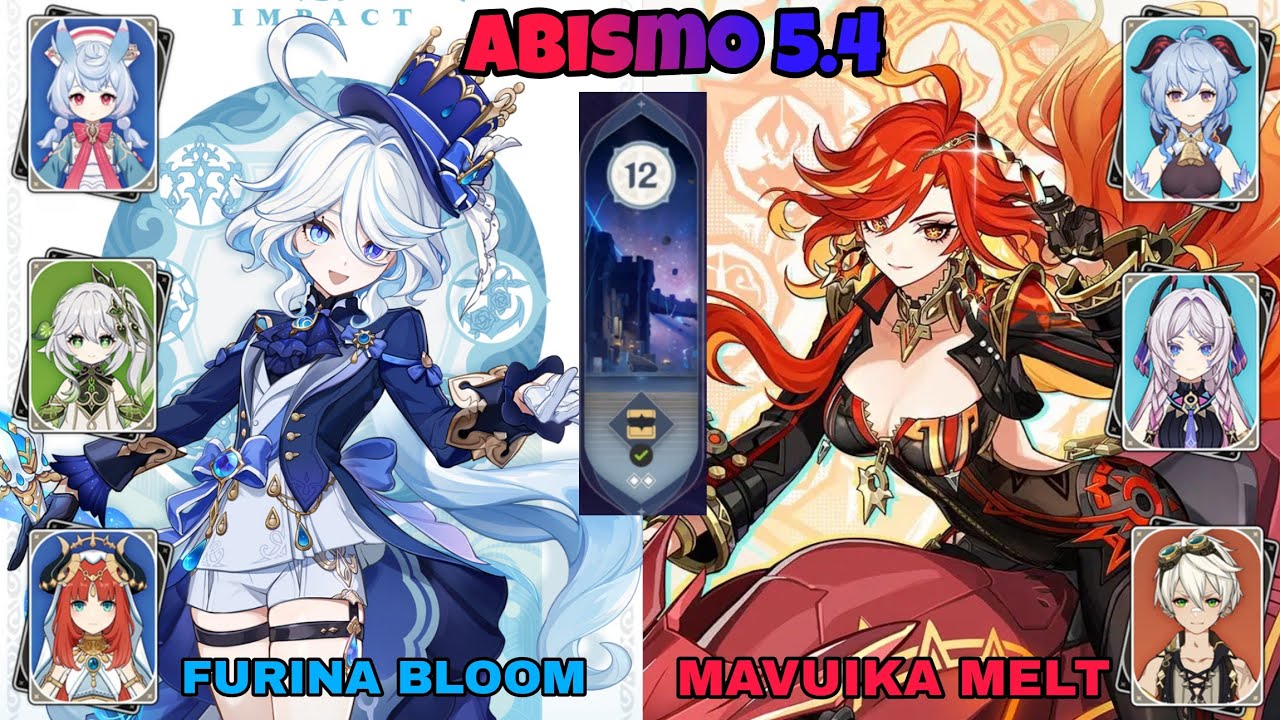 Abismo 5.4 |FURINA C2 BLOOM| & |MAVUIKA C0 MELT|  GENSHIN IMPACT