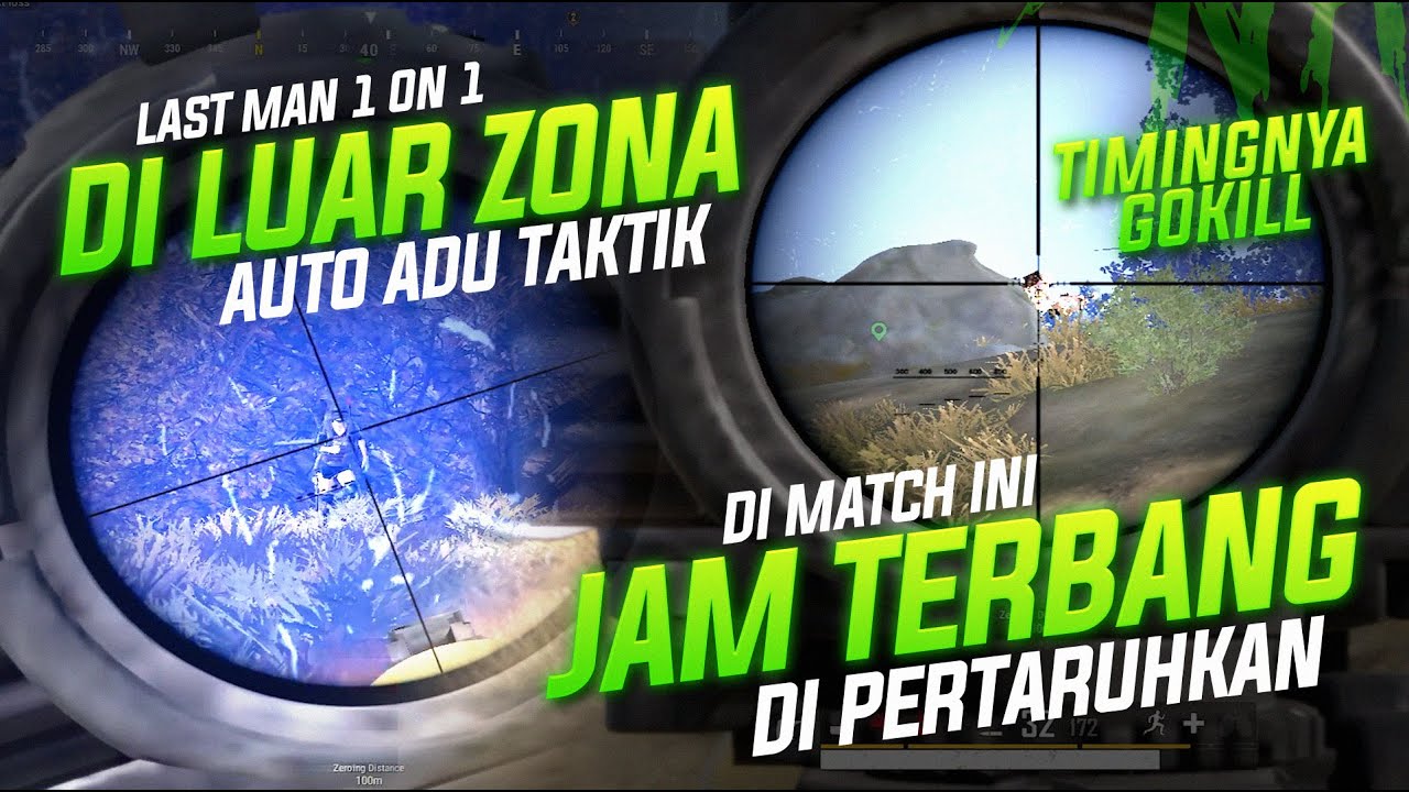 LAST MAN 1 ON 1 DI LUAR ZONA !! PENGALAMAN DI PERTARUHKAN DI MATCH INI !! #pubg