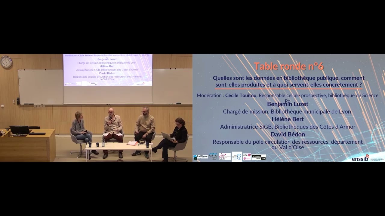 Table ronde 6 : Quelles sont les données en bibliothèque publique, comment sont-elles produites ?