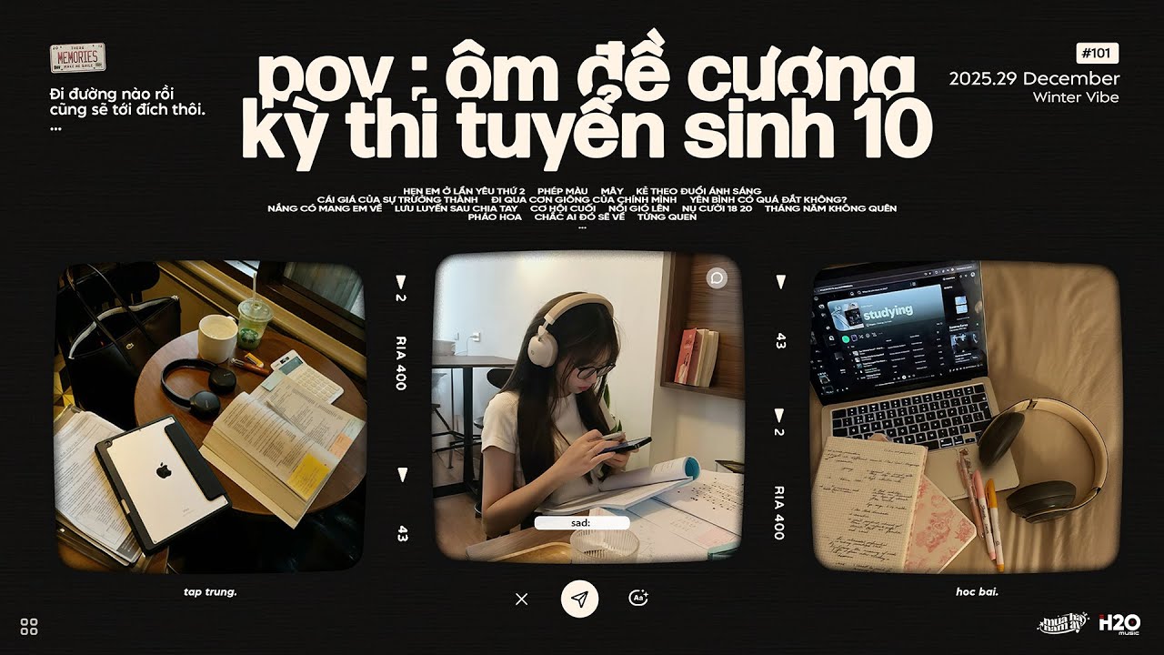 'pov : bạn ôm đống đề cương trước kỳ thi tuyển sinh 10' 📚📖 Playlist Nhạc Chill Học Bài / Làm Việc