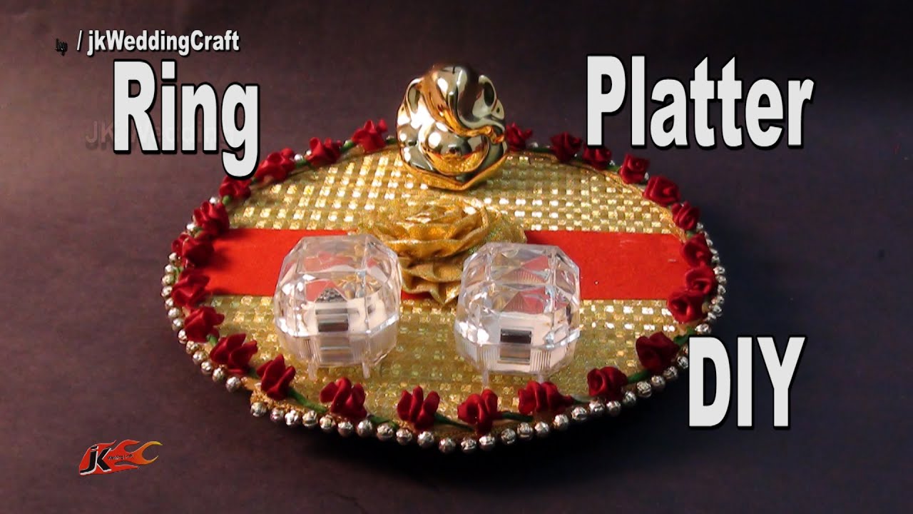 DIY Engagement / Wedding Ring Platter | How to make | JK Wedding Craft  105