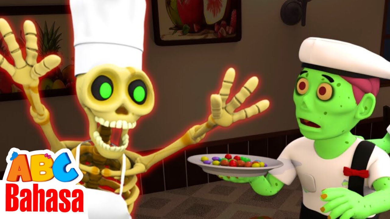 Memasak kerangka di pesta Halloween - Lagu Halloween lucu dan menakutkan untuk anak-anak| ABC Bahasa