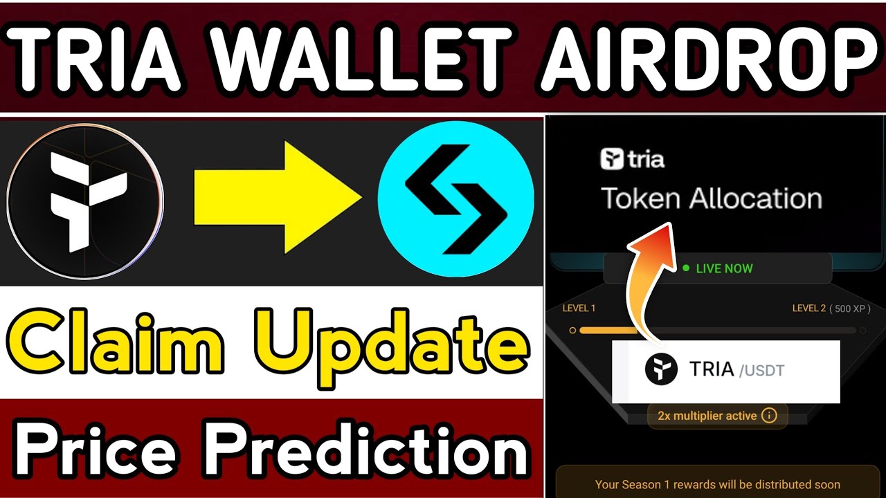 TRIA Wallet Airdrop Claim Process Listing update || Tria Wallet Airdrop || Tria Wallet Listing price