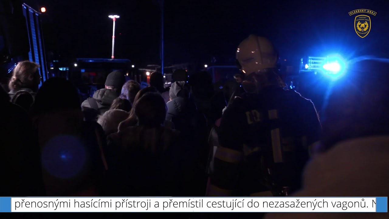 Požár vlaku v Ejpovickém tunelu