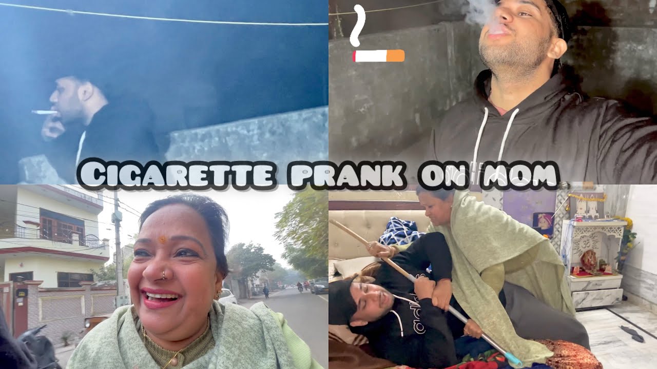  Fake Cigarette Prank on Mom🚬