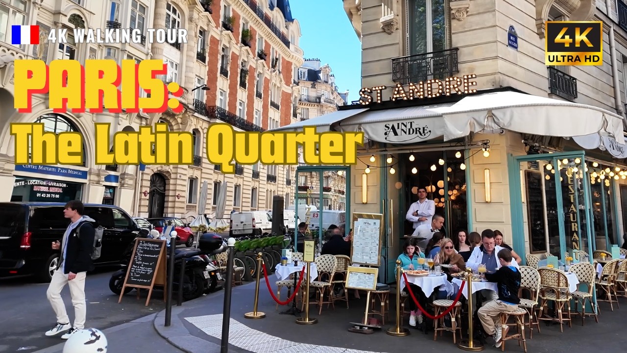 Paris Latin Quarter Walking Tour &bull; Streets to Notre-Dame &bull; 4K #POV