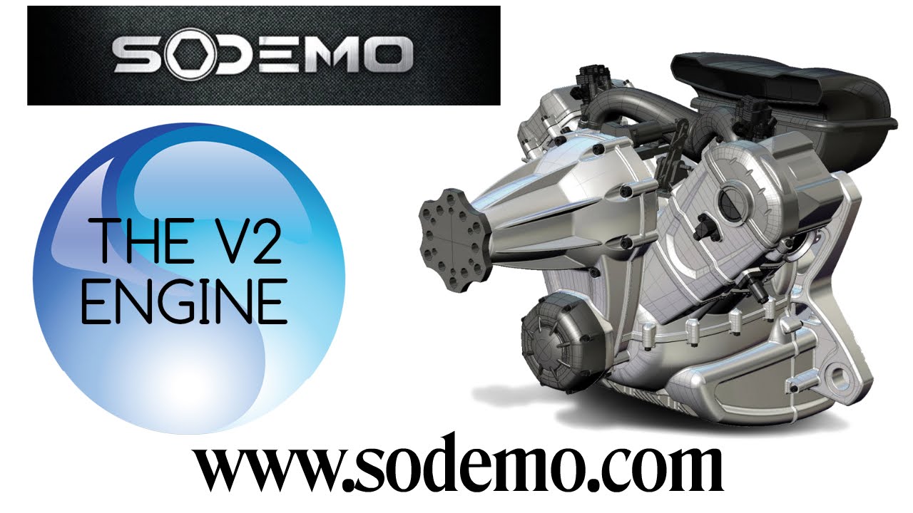Sodemo V Twin Aero engine from Sodemo.com