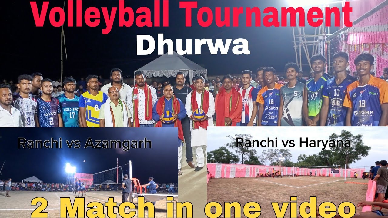 #volleyball🏐🏐 Tournament in Dhurwa #viralvideo #youtuber Ranchi vs Azamgarh , Ranchi vs Haryana