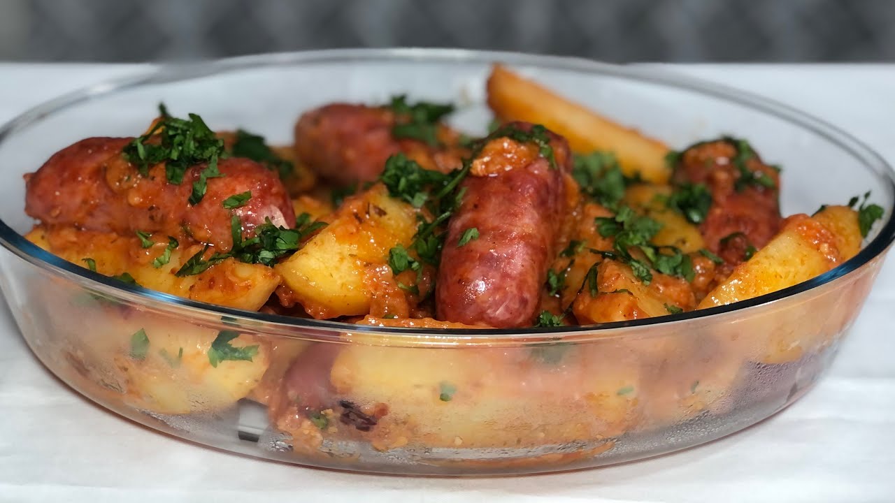 RECEITA ECONÔMICA PRA QUEM NÃO SABE COZINHAR LINGUIÇA ASSADA COM BATATA