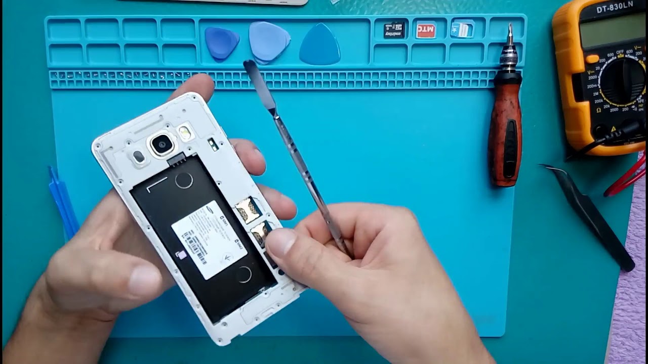 Samsung Galaxy J5 J510H/DS разборка, замена разговорного динамика