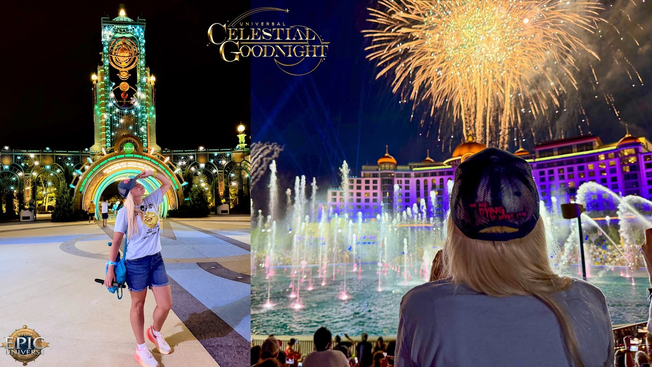 Epic Universe's NEW Nighttime Fireworks Show Debuts! Universal Epic Goodnight Opening Night!