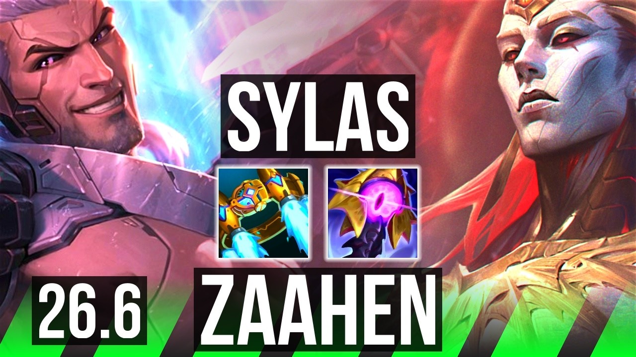 SYLAS vs ZAAHEN (JGL) | Perfect KDA: 17/0/7 | KR Master | 26.6