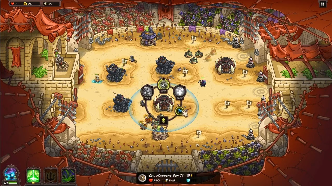 Kingdom Rush Vengeance how to beat The grand arena Iron challenge on impossible