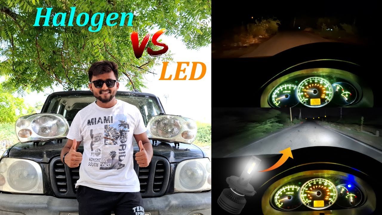 Mahindra Scorpio Headlight Upgrade 2025: H4 Halogen vs H4 LED - Which is better | Shivam Solanki