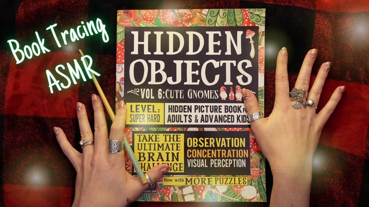 ASMR Hidden Gnomes Book Part 2 📖 (Tracing, Tapping, Whispering, Page Flipping)