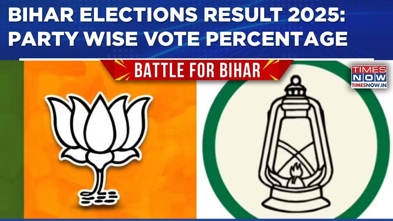 Bihar Assembly Elections Result 2025: NDA Gets 47.48% Vote Share; Mahagathbandhan Gets 37.37%| WATCH