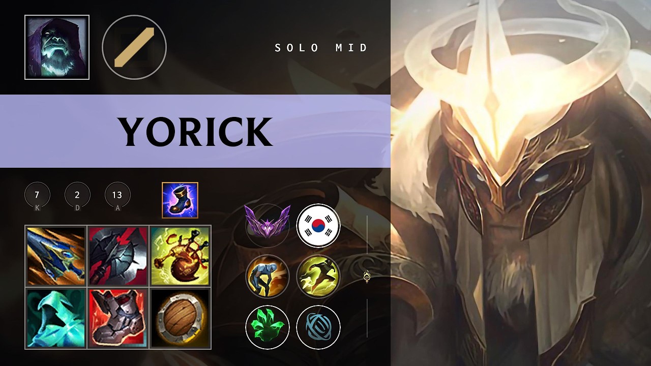 Yorick Mid vs Zed - KR Master Patch 26.08