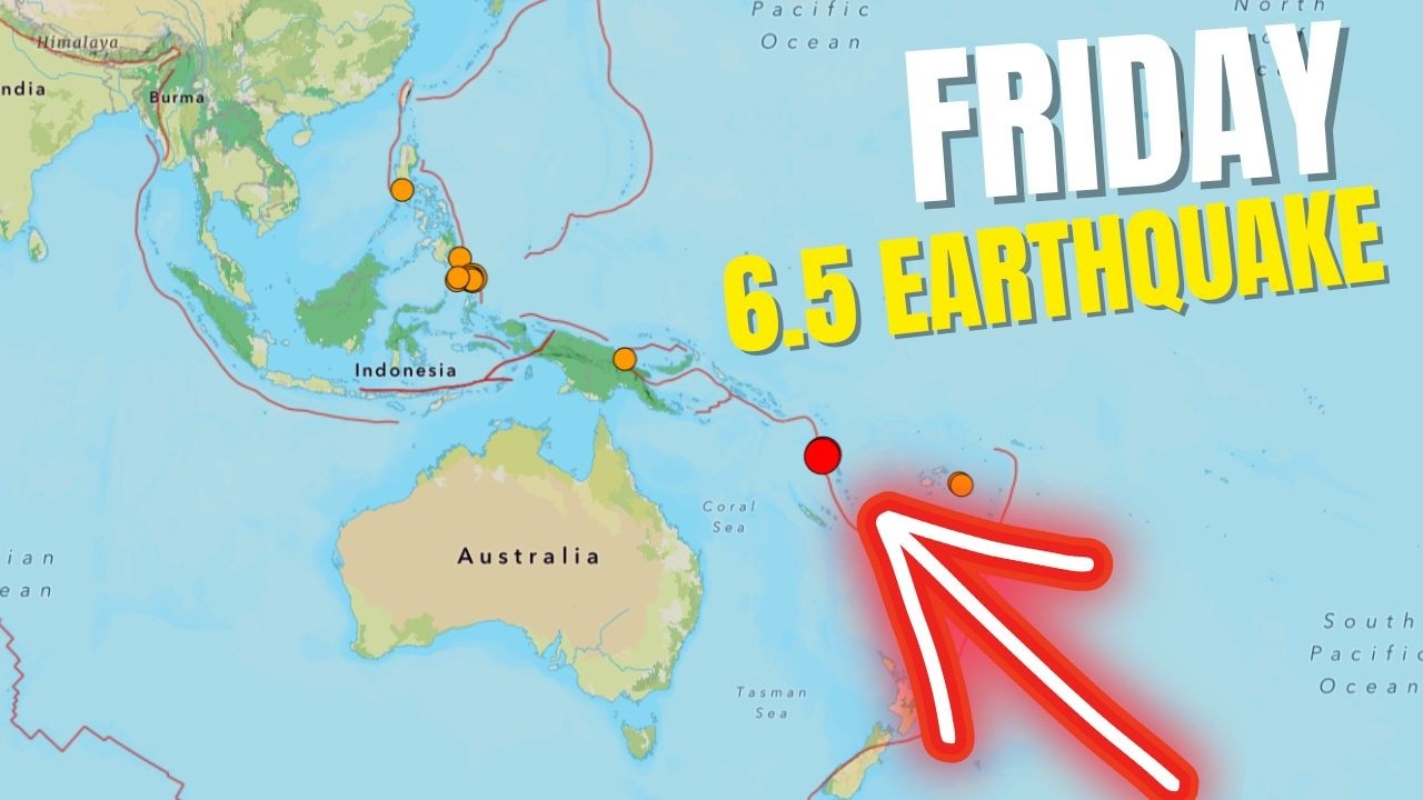 Large Earthquake alert. 6.5 Earthquake Vanuatu Region. Friday.